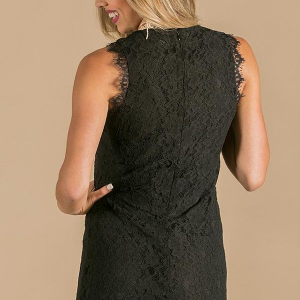 Shop Impressions Black Lace Up Dress Mini Small - Picture 2 of 2